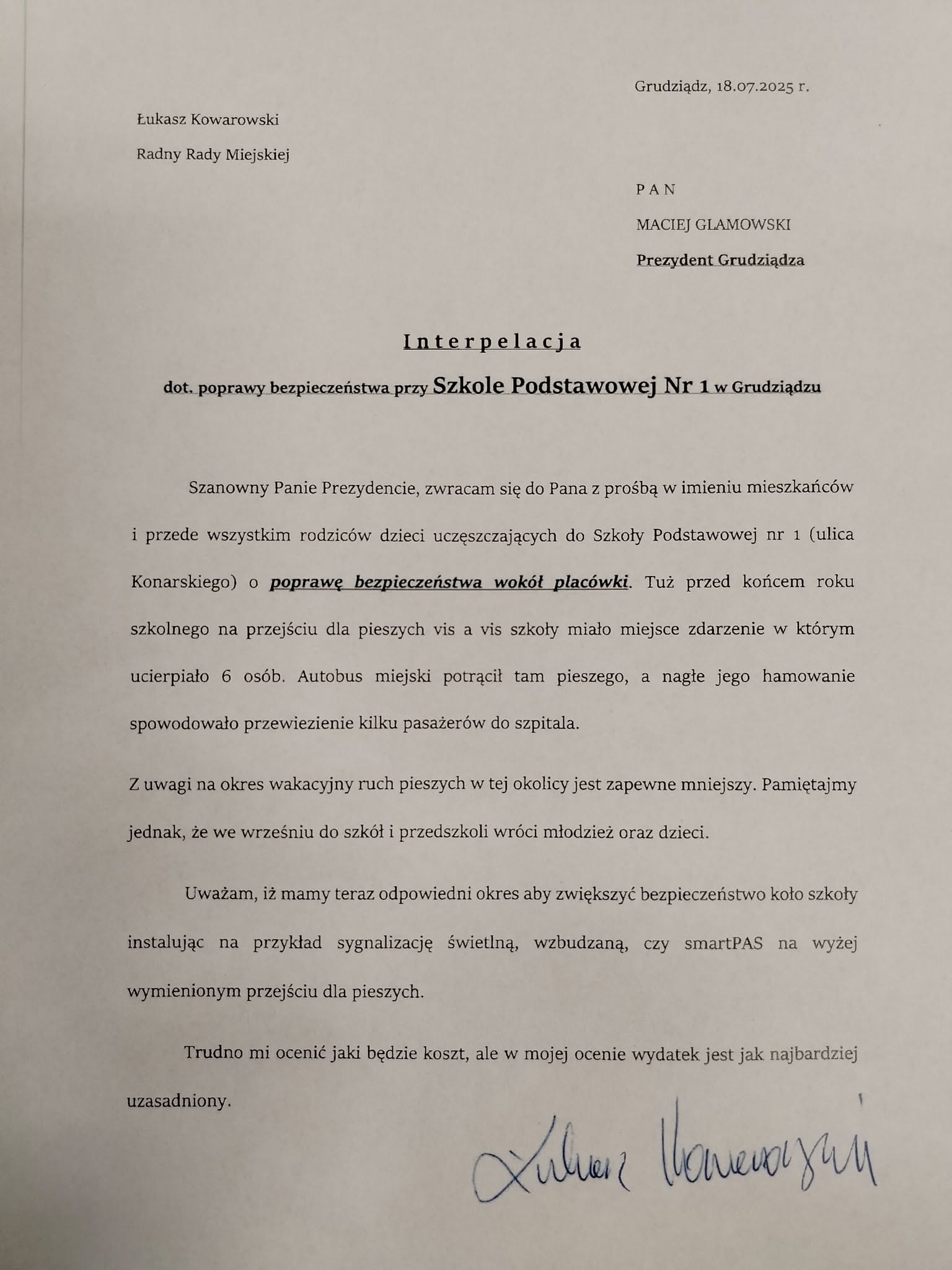 interpelacja Kowarowski